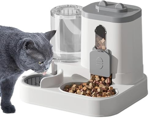Auto alimentador: dispensador de Alimentos para Mascotas programables, estación automática de Bebidas de Agua, de alimentación de Gran Capacidad | Suministros para Mascotas de Apartamentos en