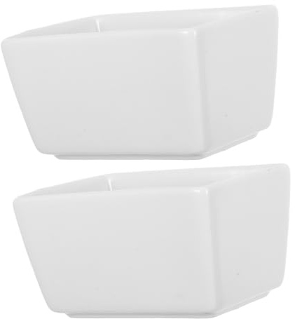 Toyvian 2 pièces Sucrier Rectangulaire Céramique Récipient Élégant pour Sachets de Sucre Plateau Multifonction pour Table à Café Rangement Cuisine Style Ferme
