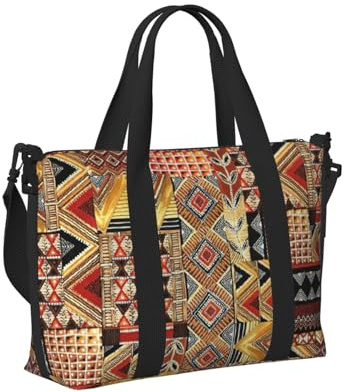 Sac à main de voyage léger et pliable en textile africain avec imprimé patchwork pour femmes et hommes