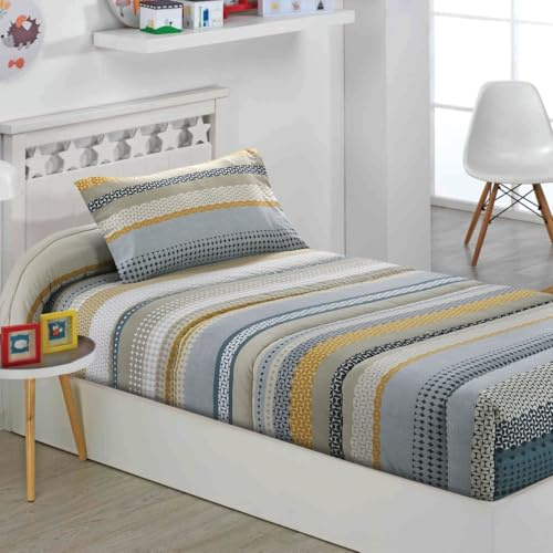 DHESTIA HOME Edredon Ajustable Relleno 350 Gr Tejido Algodón y Poliéster Karima Color Único Talla Cama 105