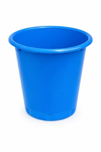 15L Blue Plastic Waste Bin, Multi-Purpose Rubbish Bin Multi Purpose for Home, Office, Bedroom