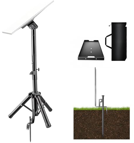 Tridep Starlink Gen 3 stativstativ, bärbart Starlink Gen 3 monteringssats med Starlink Gen 3 röradapter och 60 cm – 95 cm teleskopstång, kompatibel med Starlink standard V3-maträtt