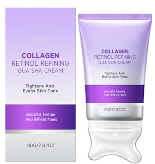 Anti-Rynke Ansiktskräm med Retinol och Kollagen | 80g med W-formad borsthuvud, Djupt Återfuktande Fuktkräm för Ansikte och Hals, Slätar Finlinjer för Alla Hudtyper
