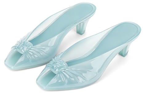 Caradise Jelly Kitten Heel Sandals for Women Jelly Shoes Summer