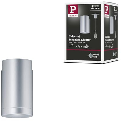Paulmann 95494 Universal URail Pendant Adapter max. 100W 230V Chrome matt Rail System