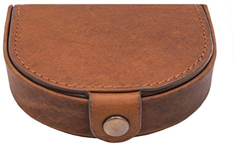 Hill Burry Ledergeldbörse – Wiener-Box | Handtasche mit Kleiner Öffnung – Geldbörse – kleine Geldbörse | Minenmäher-Geldbörse aus Leder | Tasche, braun, normal, Braun, Normal