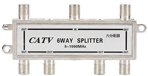 6 Way Splitter Coax Cable Splitte CATV TV Antenna Coaxial Split 5-1000MHz