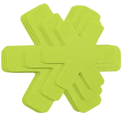 HengLiSam Pot Pan and saucepan Protectors, 12 pieces and 3 Different Size, Pot Dividers Pad to Prevent Scratching, Protect Stacking Cookware (Green)
