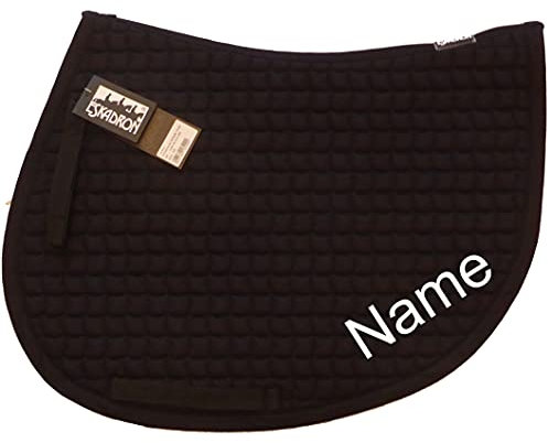 Eskadron Black Cotton Spring-Schabracke mit individuellem Namen Bestickt, Schriftart:Arial (Druckschrift), Garnfarbe Maderia:pink 1815
