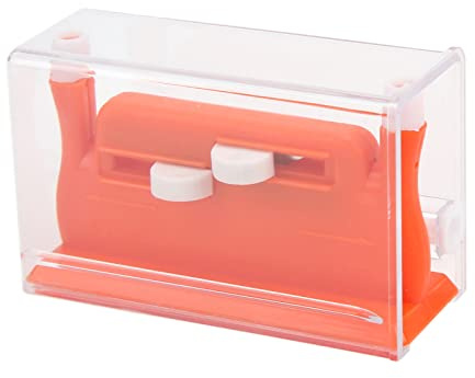 Infila ago automatico Infila a doppio foro multifunzionale Strumento per infilare il cucito con custodia in plastica per cucire a mano Ricamo Cucito Ricamo(Arancia)