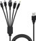 Mcbazel Câble de Chargeur USB 5 en 1 Remplacement, Compatible avec les Consoles DS Lite/NDS/New 3DS XL/New 3DS/3DS XL/3DS/2DS/DSi XL/Wii U/Gameboy Advance SP (GBA SP)/PSP1000/2000/3000, 1.2 Mètres