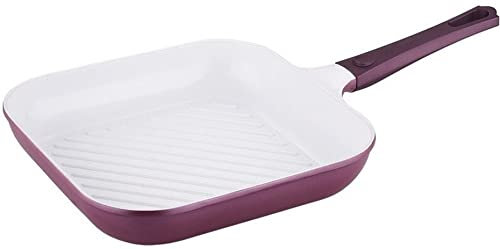 Rammento Grande poêle à frire carrée anti-adhésive en céramique 28 cm compatible induction peut être utilisée sur toutes les plaques de cuisson