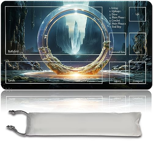 MPLR BOARD GAME Sol Ring - Brettspiel MTG Spielmatten+Kostenlose wasserdichte Bag,Stitched Edges,Smooth Rubber Surface,MTG PlayMat with Zones(An Original MTG Playmat)