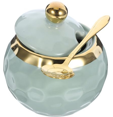 HOLIDYOYO Elegante Contenitore in Ceramica per Spezie Zucchero E Condimento Multiuso Contenitore per La Conservazione in Porcellana