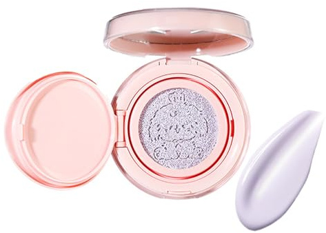 Apprêt correcteur de couleur pour le visage, crème tonifiante teintée violette hydratante teintée à coussin d'air, apprêt éclaircissant le maquillage du visage, correcteur pour neutraliser les tons