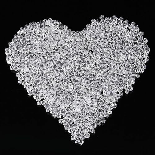 UYCUODLUY 1000 Stück 11 x 14 mm klare Acryl-Diamant-Kristall-EIS-Steine, Vase, Edelsteine, Fenster, Hochzeit, Party, Dekoration, Konfetti, Tisch-Streuperlen