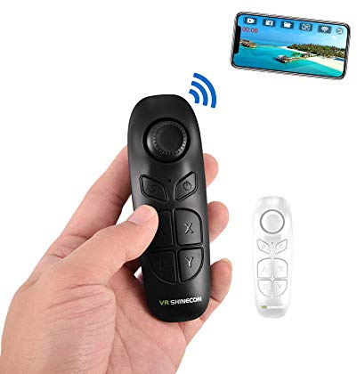 Bluetooth Controller f. kabelloses Smartphones Steuerung, App-Navigation & Mediensteuerung, kompatibel mit Android- und iOS-Geräten, Mobile Spiele, Tablet-Bedienung, Wireless Kamera-Shutter für Handy