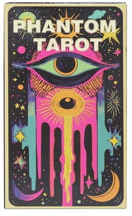 Phantom Dark Tarot Cards, mazo clásico de tarot de 78 cartas con significados, adivinación, juego de adivinación, cartas de oráculo místico para principiantes, expertos, entusiastas, 10,3 x 6 cm