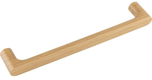 Griff Pinta LA 192mm, Holzgriff robuster Möbelgriff Breite 208mm, Eiche lackiert