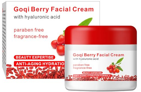 100g Berry Face Cream,Go-Ji Berry Facial Cream, Face Moisturizer For Women, Reduce The Appearance Of Fine Lines And Wrinkles, Improving Elasticity And Firmness, Moisturiser,Moisturizing Revitalizing
