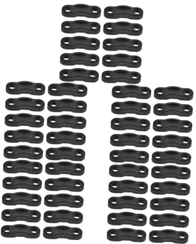 iplusmile 5 Set Scheda Per Crimpare Fili Serracavi Fermacavi Ordinato Inossidabile Clip Della Prolunga Morsetto Di Fissaggio Del Cavo Clip Organizer Per Fili Plastica Nero 10 Pezzi*5