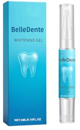 Gel per la cura dei denti bianchi - sbiancamento delicato contro scolorimento, alito fresco, 3 ml, con soda e menta per sorrisi radiosi