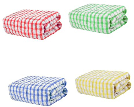 VALICLUD 4pcs Absorbent Towel Cotton Dishwashing Towels Kitchen Cleaning Cloth Multipurpose Small Dishwashing Cloth Duster