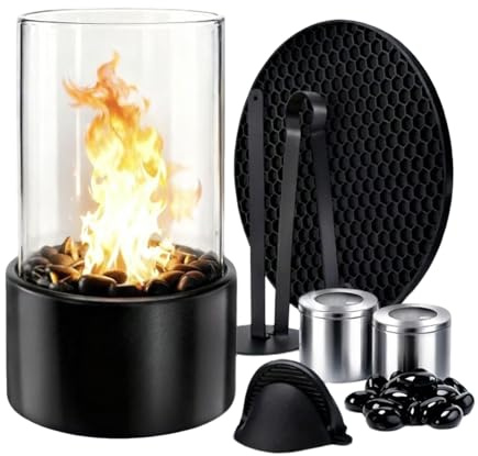 NevPuose Chimenea Mini de Mesa Interior,Chimenea De Alcohol para Escritorio Y Decoración del Hogar - Calentador De Mesa para Dormitorio - para Salón Dormitorio Despacho Esquina Interior Exterior
