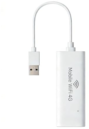 Inefala USB 4G LTE AX3000 Wi-FI 6 Portable avec eSIM, USB Plug & Play, WiFi Portable pour Autoradio Android, jusqu'à 8 appareils, Routeur WiFi Portable avec eSIM, Modem WiFi, Hotspot Mobile