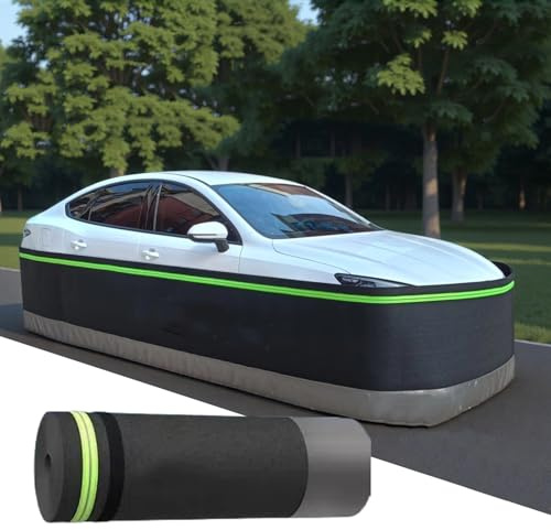 Rv Underbody Protection Material,Conveniently Stowable Wind/Snow Insulation Design Body Shield,Bottom Stainless Steel Bite-Resistant Mesh,High-Visibility Reflective Strips,Rv Skirting