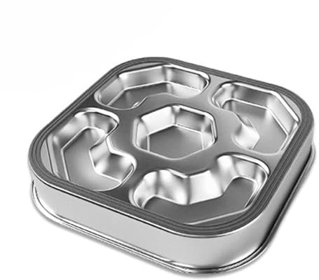 Anti Schling Napf für Hunde aus Edelstahl 304 – Antischlingnapf mit Labyrinth Slow Feeder Einsatz, Rutschfester Boden & Leicht zu Reinigen – Schlingnapf Hunde gegen hastiges Fressen & Würgen