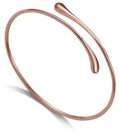 Philip Jones Rosévergoldeter Armreif in Tropfenform