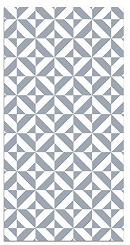 Panorama Vinylteppich - Modell Blau Geometrie 80x200 cm - Verschiedene Größen - Deko Küche, Läufer und Outdoor