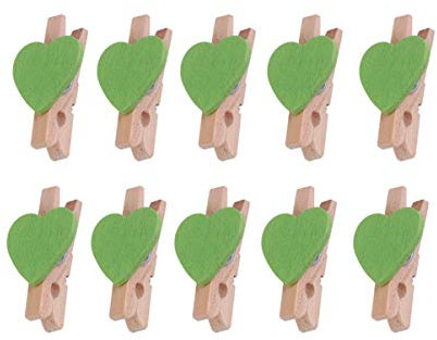 Toddmomy 50pezzi Molletta in Legno Forma di Cuore Piccola Clip per Foto per Appendere Appunti Opere d Arte Decorazioni per Casa Ufficio Matrimoni Foto Pittura Scrapbooking