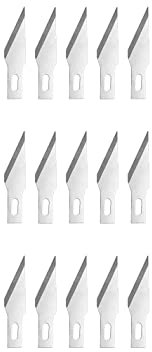Modelcraft Set of 15x Fine Point Blades, Silver, 11 (PKN1711/3)