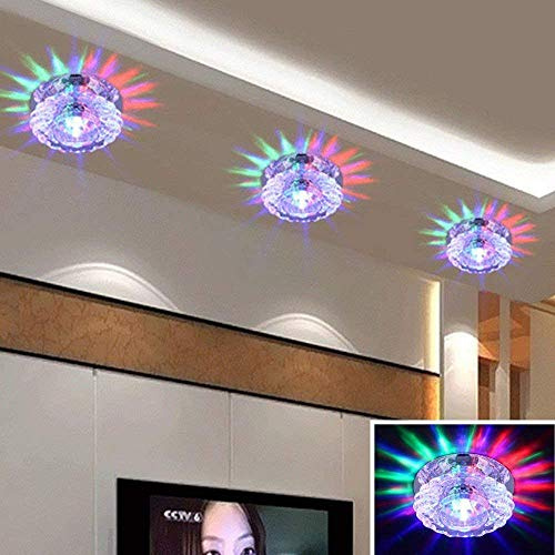 Skybook celingnlights, LED Ceiling Light, Crystal Glass Lamp, Lighting, Wall Light, Set of 2 (Colorful)