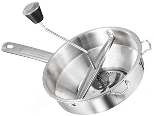 HEMOTON Stainless Steel Potato Ricer, Large Capacity Potato Squeezer, Heavy Duty Potato Masher and Ricer Kitchen Tool, Manual Masher for Potatoes, Fruits, Vegetables, Yams, Squash, Baby