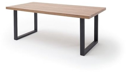 möbelando Esstisch >Sonora< in MDF Wildeiche aus MDF - 100x200x77cm (LxBxH)