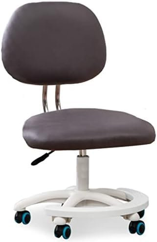Ergonomischer Kinder-Schreibtischstuhl, Computerstuhl für Mädchen, Kinder, Studenten, Büro, höhenverstellbar, abnehmbare Fußstütze und Lordosenstütze (Farbe: /Grau, Größe: ohne Arm