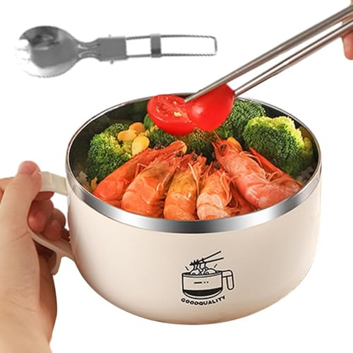 1/2 pièces de nouilles ramen pour micro-ondes – Cuiseur ramen pour micro-ondes, collection de bols ramen | Baguettes pour micro-ondes, bol à nouilles instantanées, bol à nouilles ramen avec couvercle