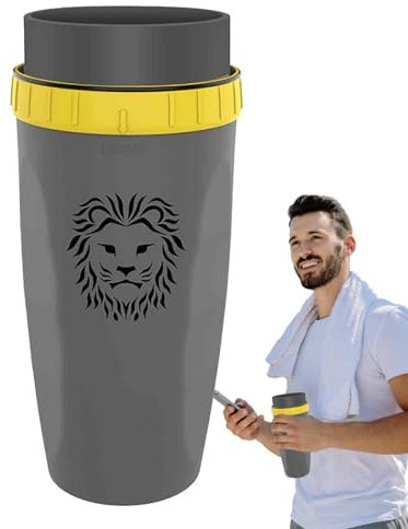 Twist Top Cup – Tazza da viaggio portatile | 300 ml a prova di scottature, bottiglia d'acqua girevole con cannuccia, tazza da caffè da viaggio a prova di perdite con tappo a vite per studenti, ragazze
