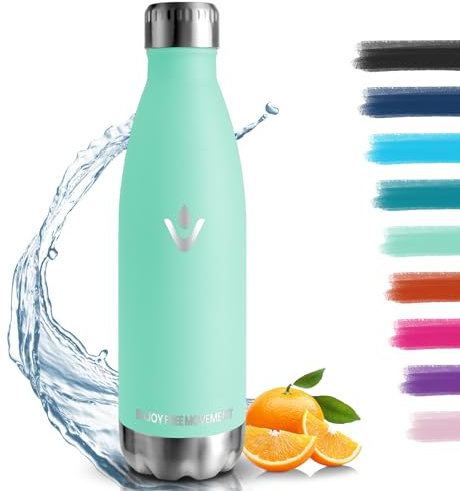 Trinkflasche Edelstahl - 750ml - Thermosflasche, BPA-Frei, Trinkflasche Sport - Auslaufsicher Wasserflasche, Thermosflasche Kohlensäure Geeignet, Edelstahl Flasche, Thermoskanne für Fitness, Fahrrad