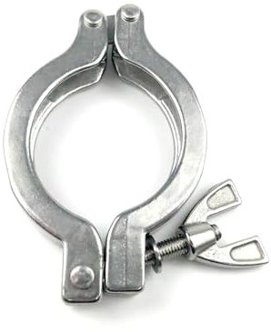 DSZUJTYROP KF Vacuum clamp Set 304 Stainless Steel Aluminum Alloy Flange Ring Center Bracket Pipe Fittings FPM O-Ring KF16 KF25 KF40 KF50(SS304 KF25 Suit)