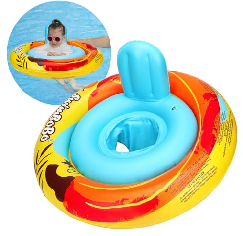 Swimbobo Baby Schwimmring, Schwimmhilfe Sicher und sichtbar auf dem Wasser, Schwimmsitz Kleinkinder, Baby Float, ab 1 bis 2 Jahre (Gelb)