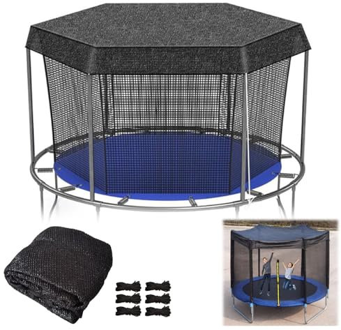 Trampolin-Schattenabdeckung, 6 Fuß 8 Fuß 10 Fuß 12 Fuß 14 Fuß Abdeckung, Sonnenschutz-Trampolinzelt, Einfach Zu Installierende Oberabdeckung Für Den Garten Im Freien(6ft-6)