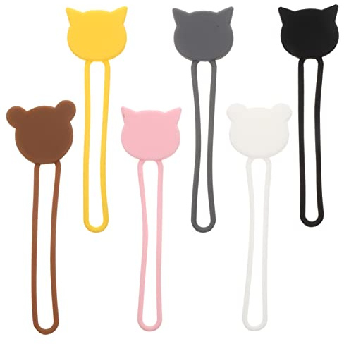 CIYODO 6pcs Cable Winders Silicone Cord Organizers Simple Data Cables Holders Cord Holders Useful Management Clips