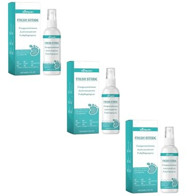 Fuß Deo Spray Gegen Schweißgeruch & Juckreiz, Frischespray 24H Langzeitwirkung, Für Männer & Frauen, 60ml (3PCS)