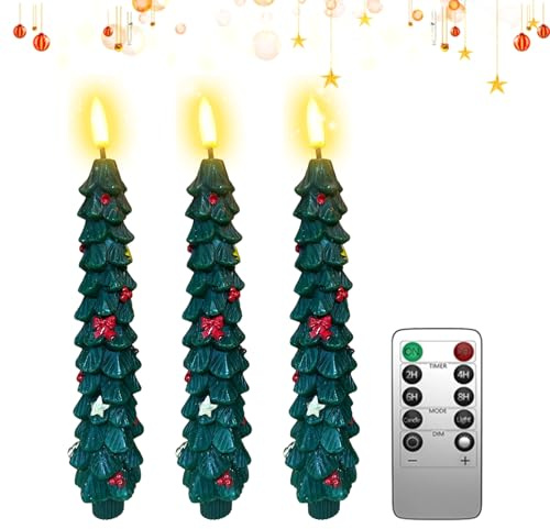 elettriche natalizie, elettriche per albero di Natale con telecomando per le vacanze, luce decorativa per tavoli da pranzo, davanzali, caminetti, soggiorno, festival