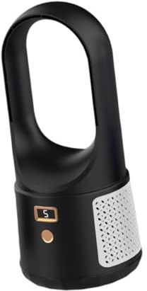 YEJBBUC Ventilador portátil sin aspas, silencioso y ligero, para interiores, dormitorio, oficina, color negro