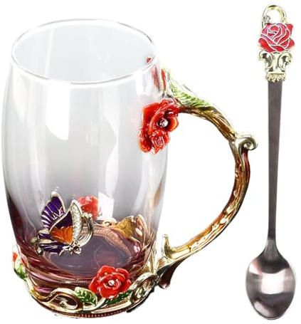 Insieme elegante del cucchiaio della di tè di , insieme del cucchiaio | Fiore per nonna, mamma, moglie, fidanzata, sorella, amanti del tè